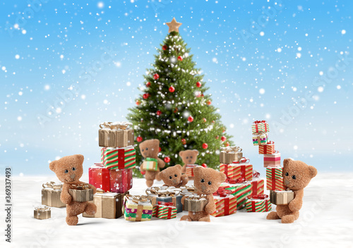 teddy bear cute christmas f...