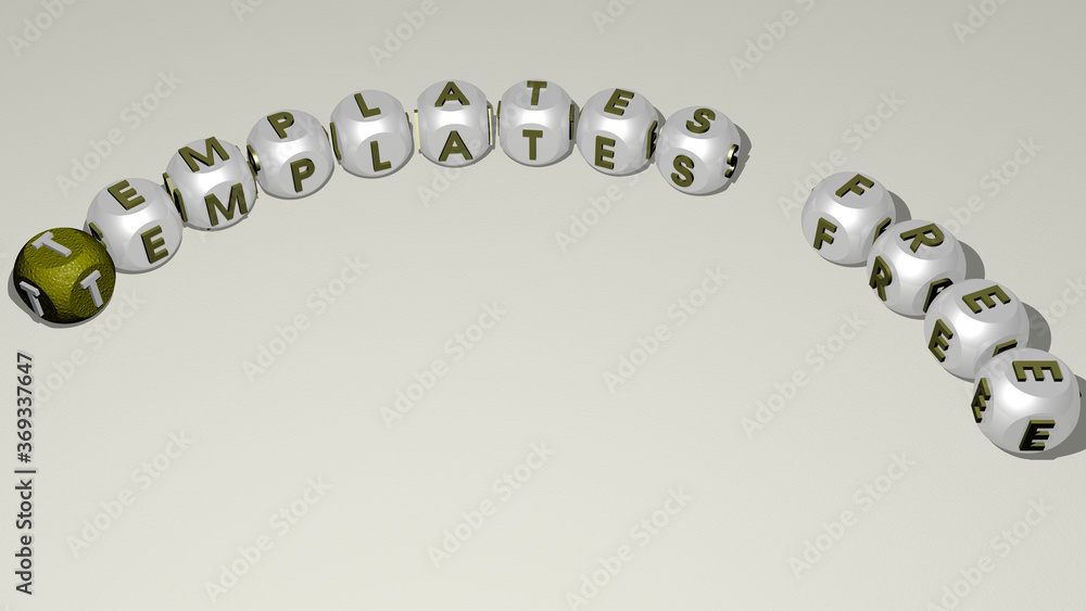 crosswords of TEMPLATES FREE arranged by cubic letters on a mirror floor, concept meaning and presentation. illustration and design crosswords of TEMPLATES FREE arranged by cubic letters on a mirror floor, concept meaning and presentation. illustration and design