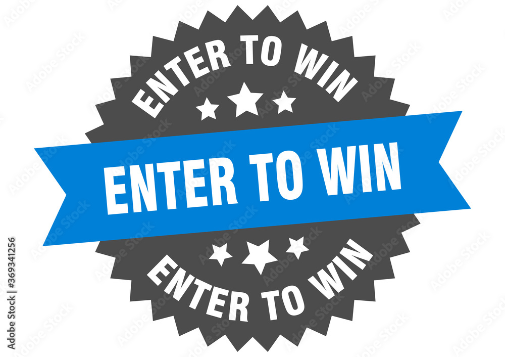 enter to win round isolated ribbon label. enter to win sign enter to win round isolated ribbon label. enter to win sign