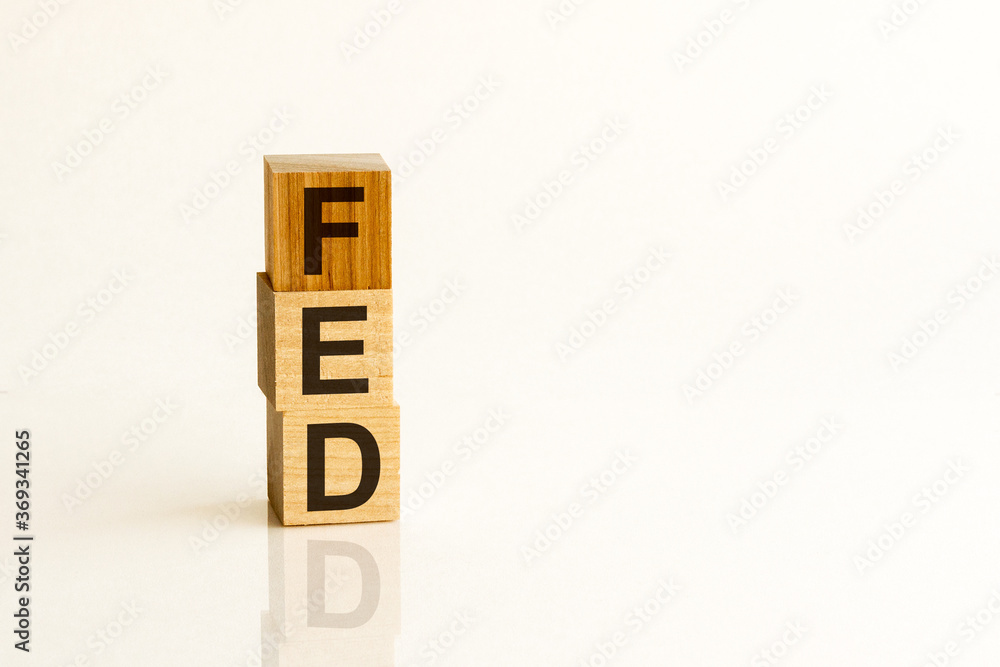 Word FED made with wood building blocks, stock image Word FED made with wood building blocks, stock image