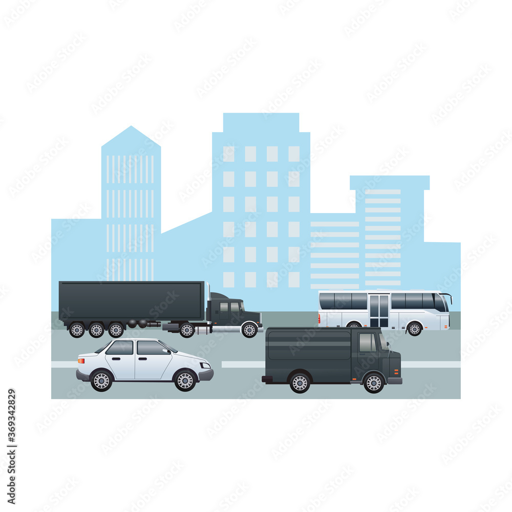 branding cars vehicles on the city scene
