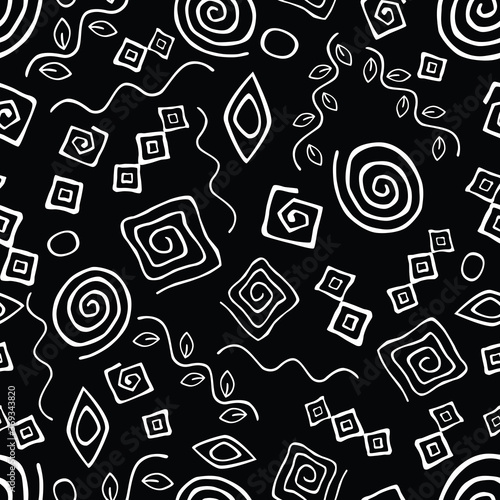 Seamless pattern with various geometric elements