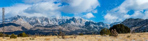 Panorama of the Sandia Mountains New Mexico from the Foothills 