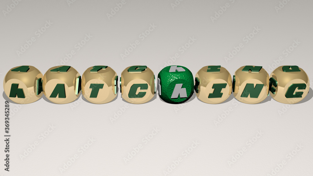 combination of hatching built by cubic letters from the top perspective, excellent for the concept presentation. illustration and background