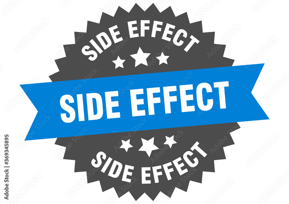 Fototapeta premium side effect round isolated ribbon label. side effect sign