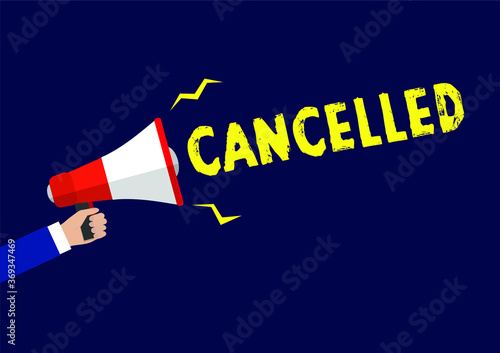 Cancelled megaphone vector simple illustration
