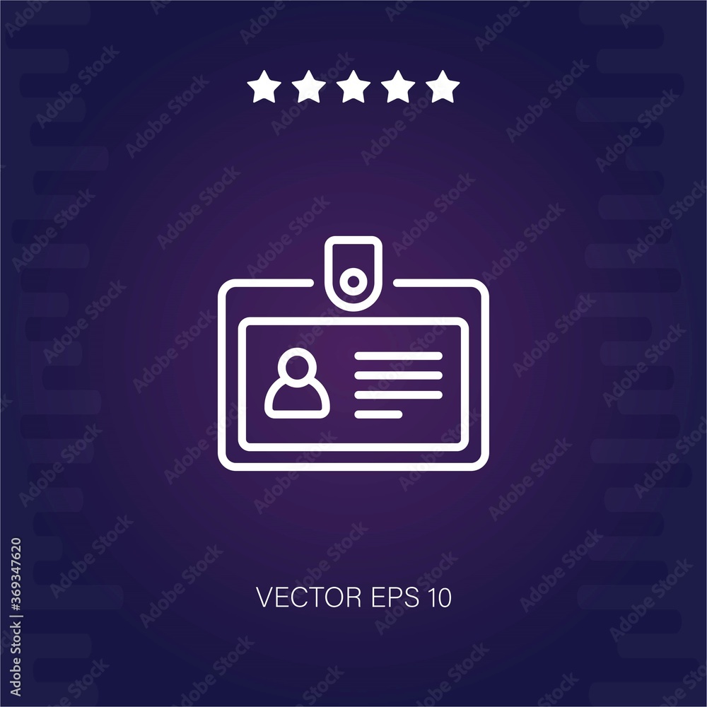 id card vector icon modern illustration id card vector icon modern illustration
