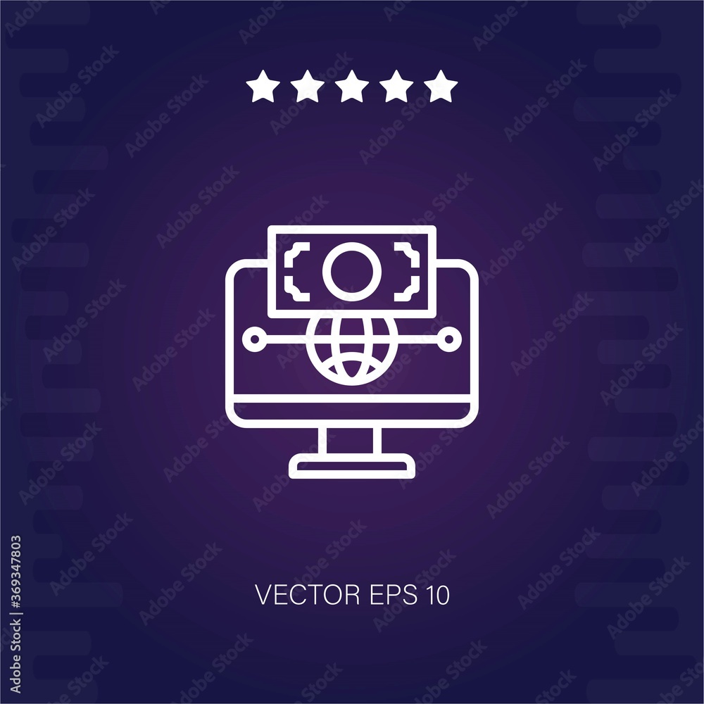 online banking vector icon modern illustration online banking vector icon modern illustration