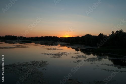 sunrise over the river