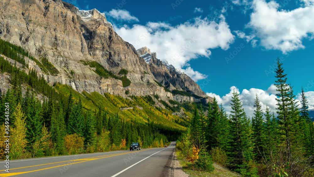 Icefield Highway from Banff to Jasper Time Lapse 4K Icefield Highway from Banff to Jasper Time Lapse 4K