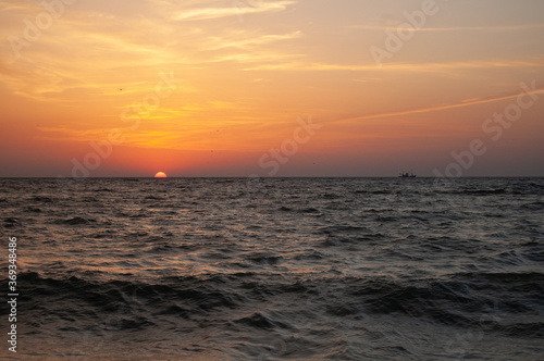 sunset over the sea