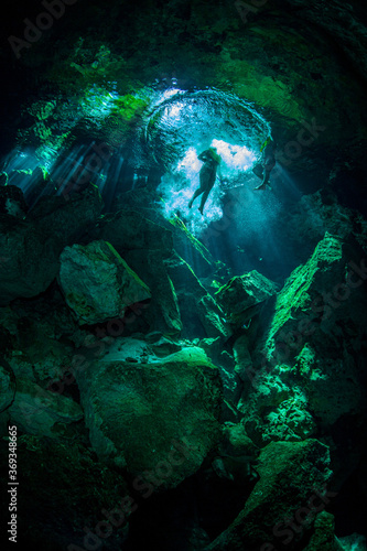 Snorkeling in a Cenote in Mexico  © feel4nature