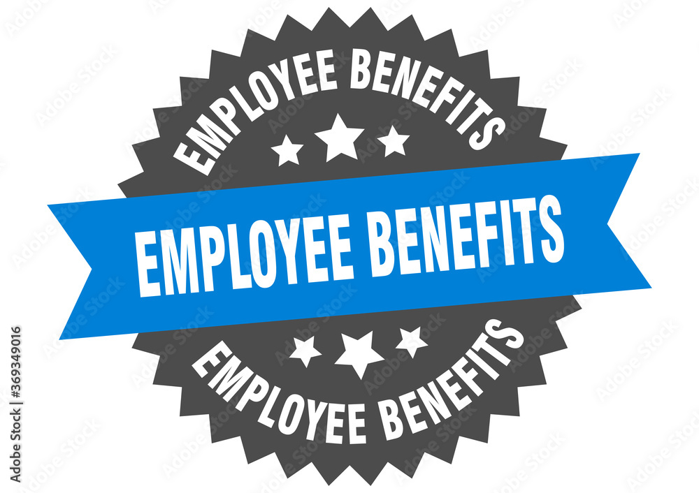 Fototapeta premium employee benefits round isolated ribbon label. employee benefits sign