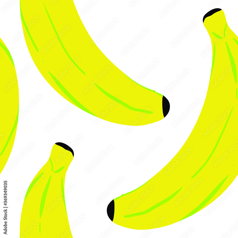 Banana seamless pattern illustration