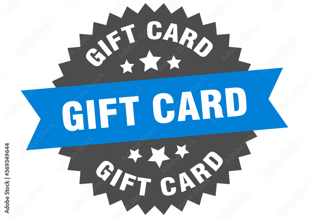 gift card round isolated ribbon label. gift card sign gift card round isolated ribbon label. gift card sign