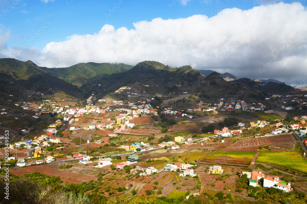 Fototapeta premium Beautiful view of Tegueste,Tenerife,Canary Islands,Spain.Travel concept.Selective focus.