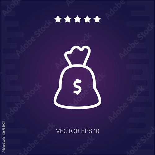 money bag vector icon modern illustration