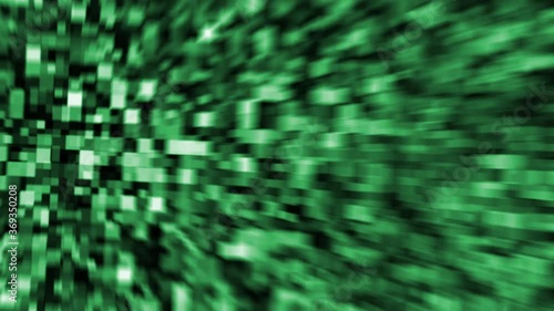 Green rectangles moving horizontally in different directions