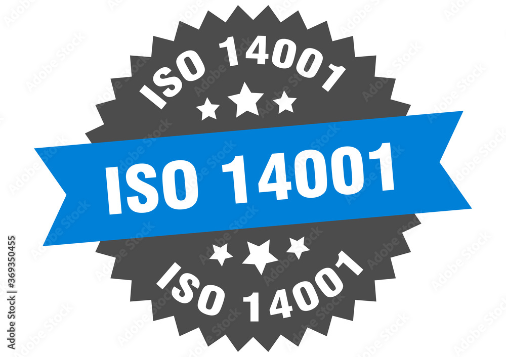 iso 14001 round isolated ribbon label. iso 14001 sign iso 14001 round isolated ribbon label. iso 14001 sign