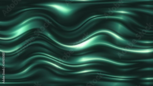 Green waves move horizontally and shimmer
