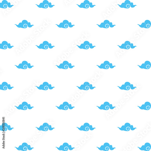 japanese clouds style pattern background