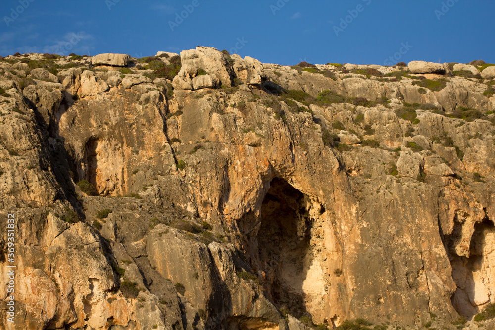 Ghar Lapsi rock formation in Malta