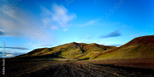 mountain landscape with blue sky