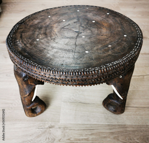 antique African carved table 