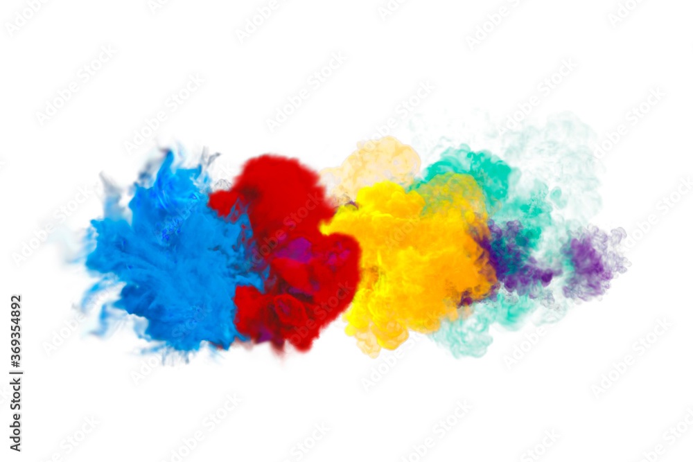 Fototapeta premium Explosion of colored powder background
