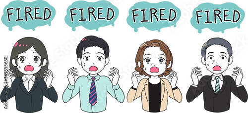 クビを言い渡される社員　FIRED