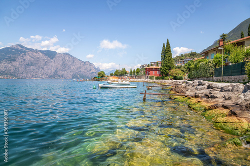 Lakeside view at Malcesine, Lago di Garda, Trentino, Italy