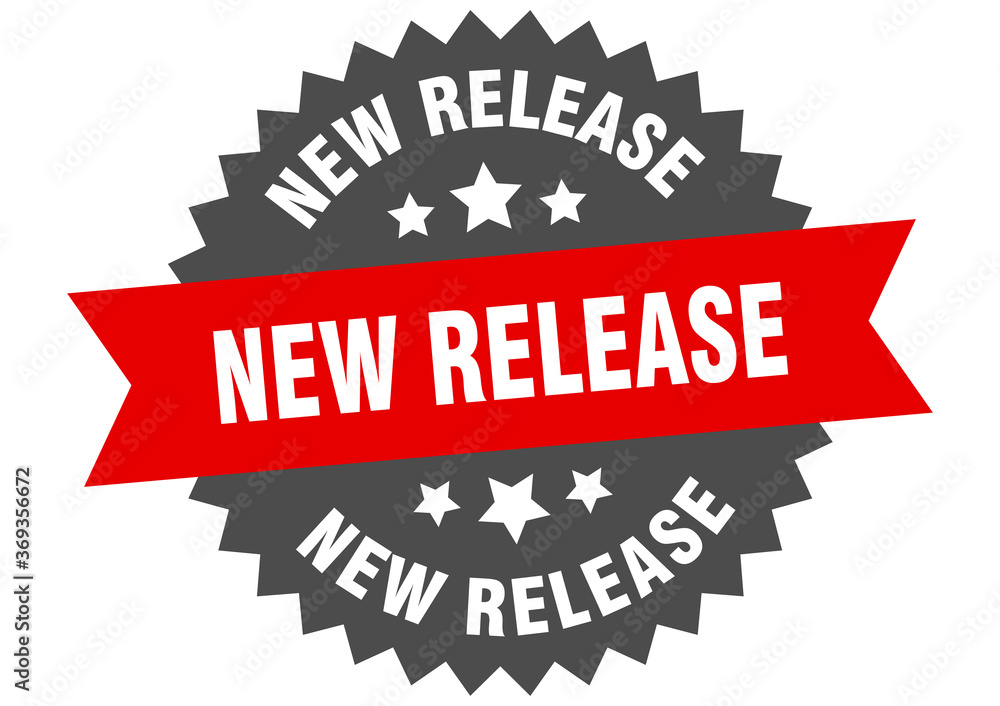 new release round isolated ribbon label. new release sign new release round isolated ribbon label. new release sign