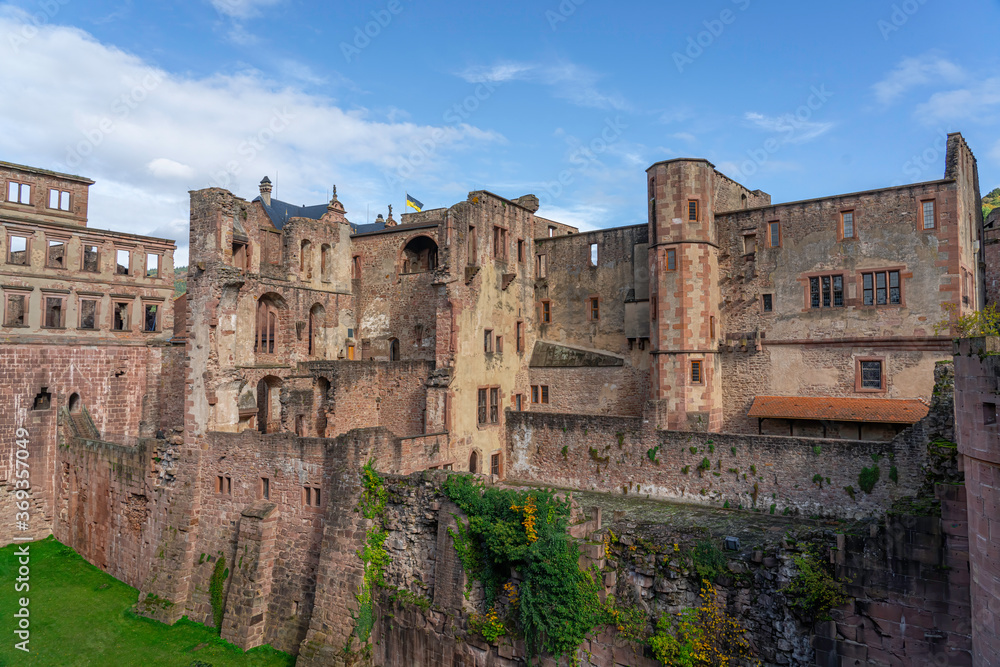 Medieval Castle Heidelberg Ruins in Germany