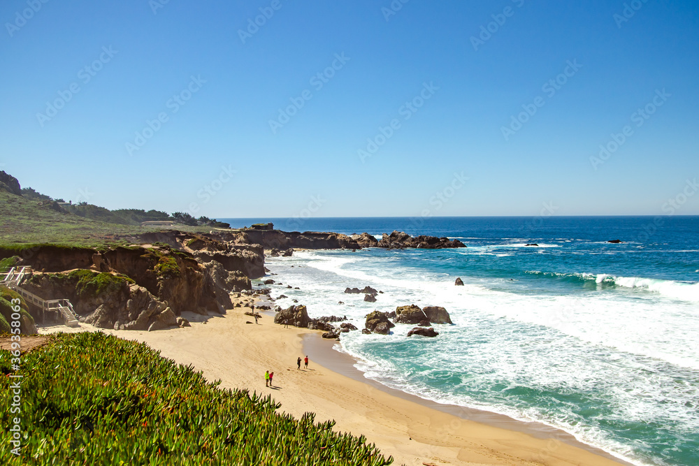 Scenic landscape on the Pacific coastline, California