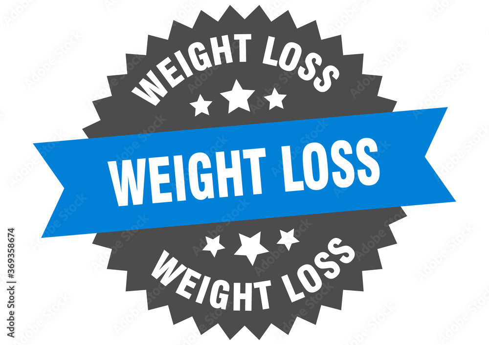 weight loss round isolated ribbon label. weight loss sign weight loss round isolated ribbon label. weight loss sign