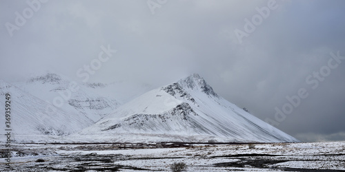 snow covered mountains
