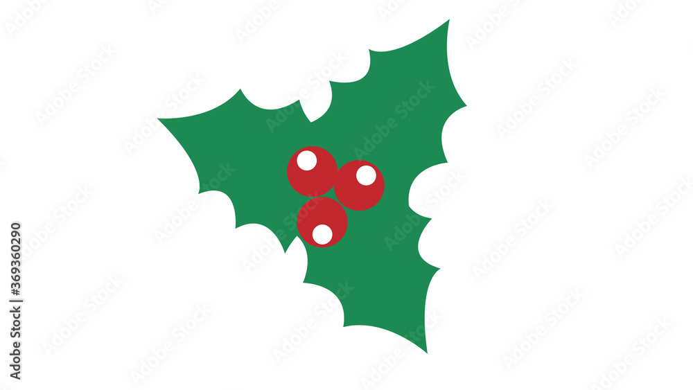 Holly berry Christmas icon. Element for design. Vector illustration Holly berry Christmas icon. Element for design. Vector illustration