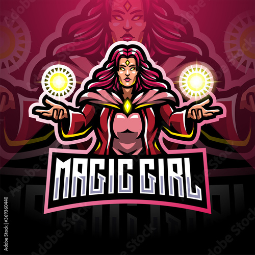 Magic girls esport mascot logo design