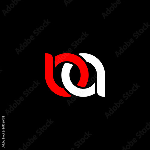 B & A letters Joint logo icon vector template for corporate logo and business card design.
