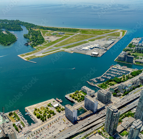 Photography Toronto Aerial View, inclundind Toronto Islands and Billy Bishop Toronto City Ai