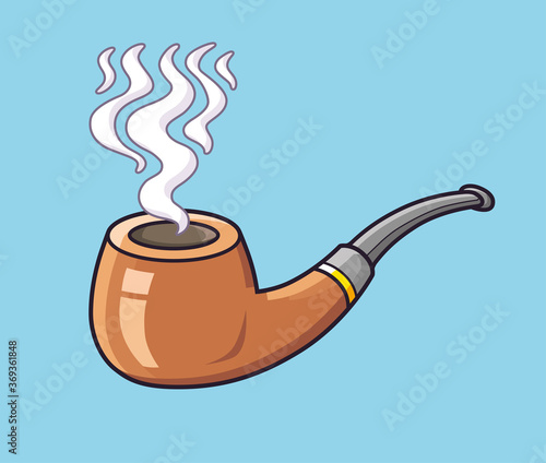 Tobacco pipe with smoke