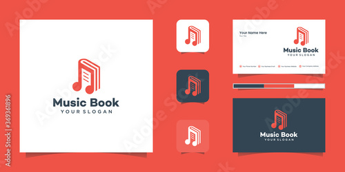 Book Music Logo and inspiration business card