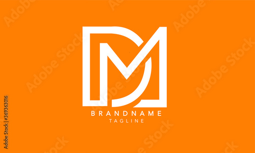 Alphabet letters Initials Monogram logo DM, MD, D and M