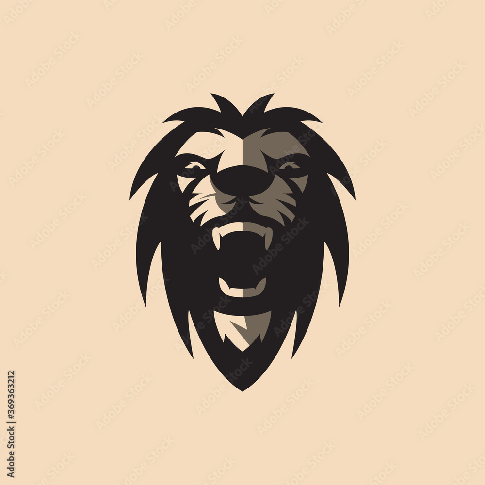 Abstract lion face logo template - Eps 10