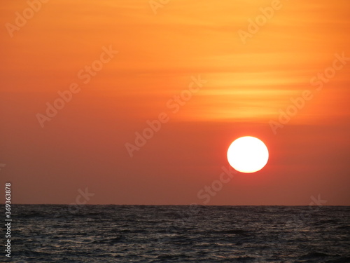 Orange Sunset in Isla la Tortuga