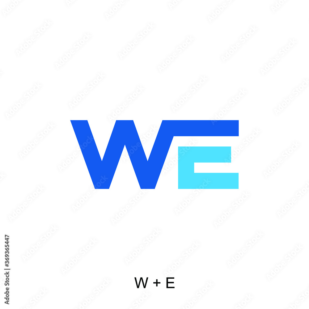 Letter W and E for identity design concept. Very suitable in various business purposes, also for icon, symbol and many more. Letter W and E for identity design concept. Very suitable in various business purposes, also for icon, symbol and many more.