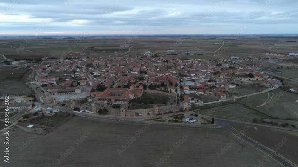 Avila. Madrigal de las Altas Torres. Historical village of Spain. Aerial Drone Footage Avila. Madrigal de las Altas Torres. Historical village of Spain. Aerial Drone Footage