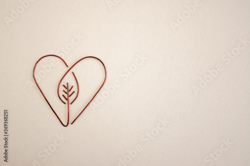 red heart on paper