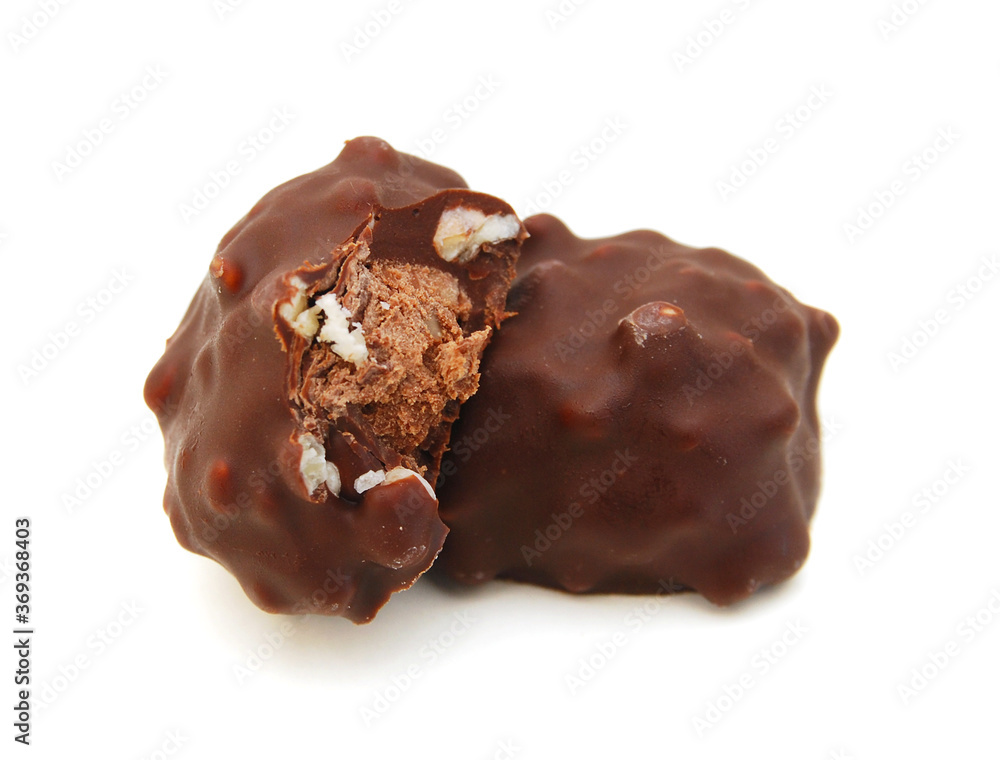 chocolate candies isolated on white background chocolate candies isolated on white background