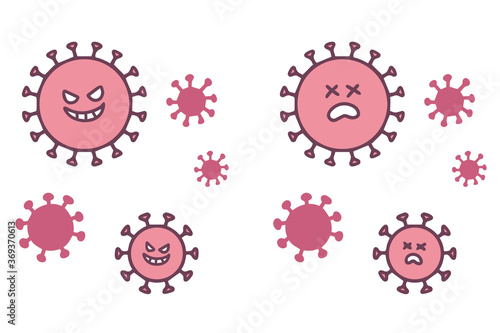 コロナウイルス　イメージ　セット